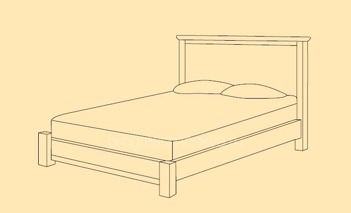 Кровать из массива дуба без изножья 160х200  - Кровати из массива